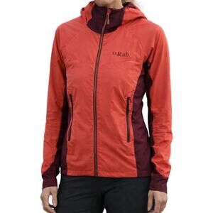 Rab Alpha Flux Jacket Polartec Mid Layer Zip Up Lightweight Outdoor Hike Coral S